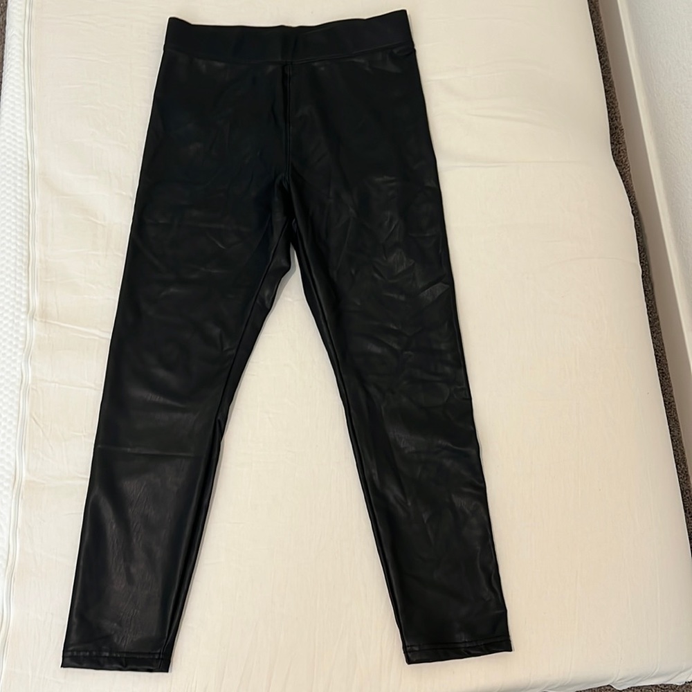 Faux leather pants